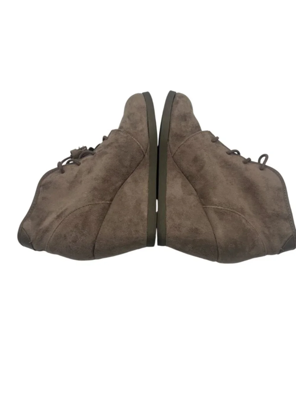 Wedge Ankle Boots Brown Womens 8 M Faux Suede Lace Up Madden Girl 3